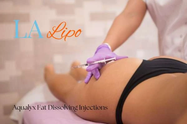 Woman having fat dissolving injections Wembley on thighs