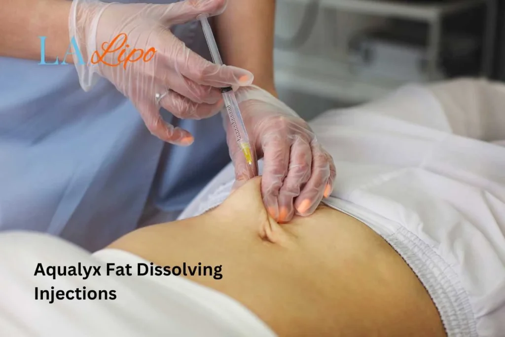 woman having fat dissolving injections Wembley in the stomach