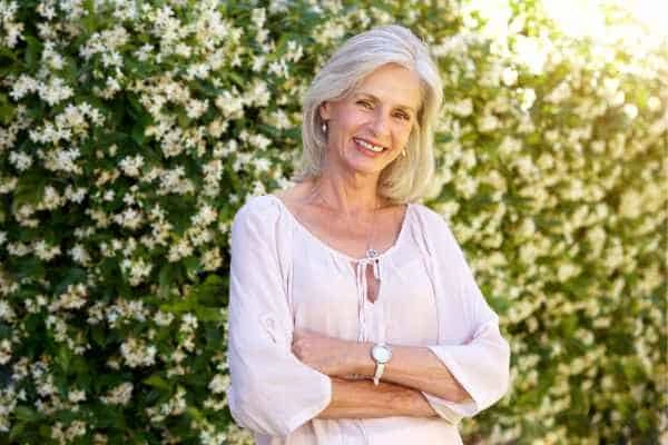 Older woman happy with urinary incontinence treatment Wembley