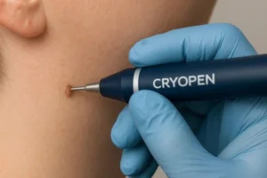 Person receiving skin tag removal Wembley