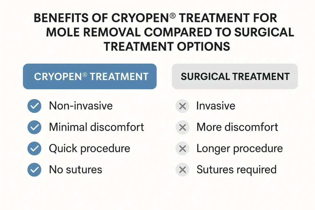 Benefits of facial mole removal Wembley - call our team today to book a consultation
