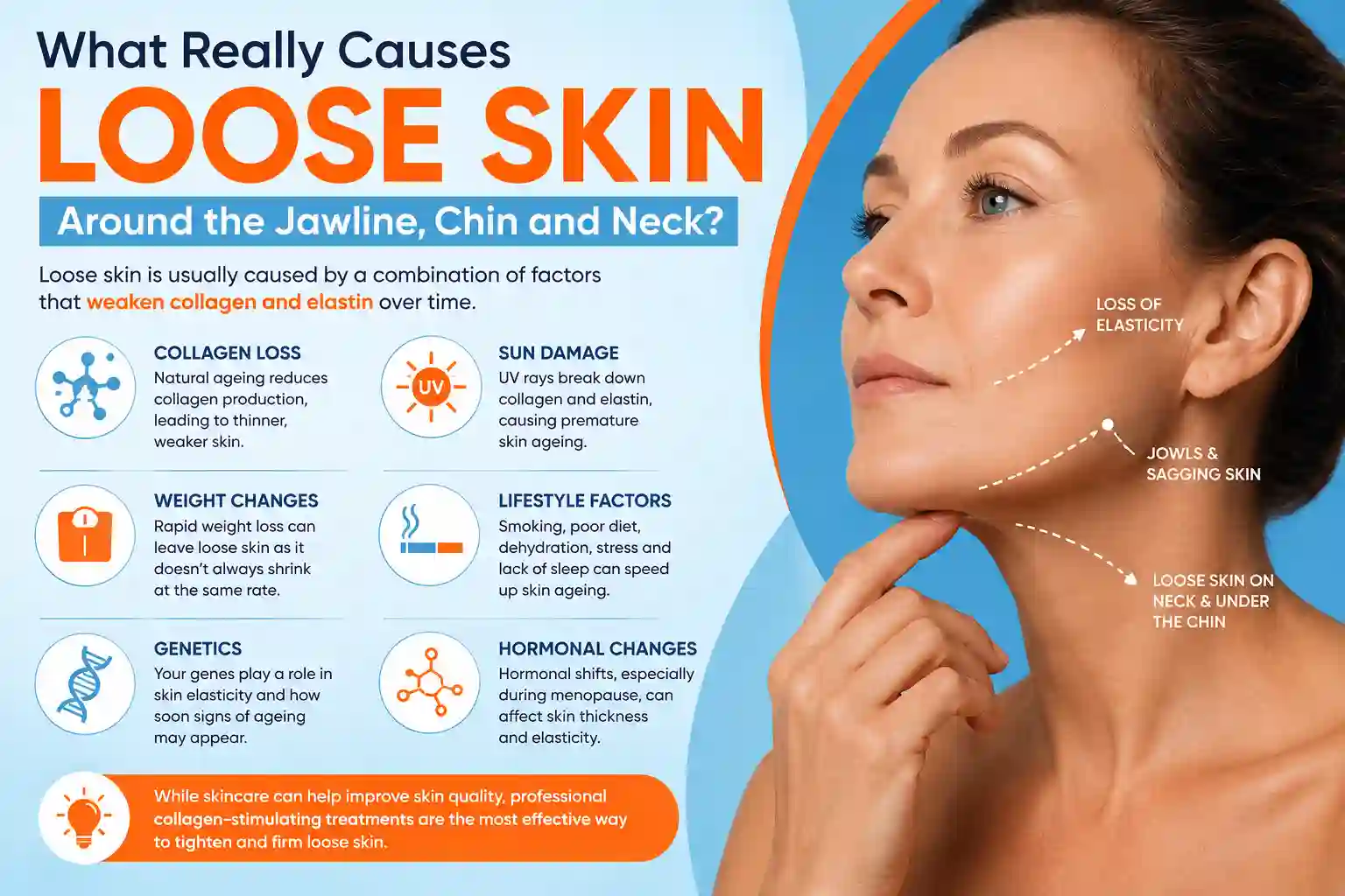 What Really Causes Loose Skin Around the Jawline, Chin and Neck Wembley?